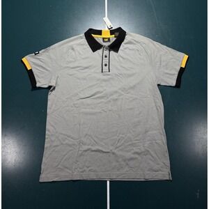 CAT Caterpillar Short Sleeve Polo Shirt Men's Large Gray Workwear New With Tags